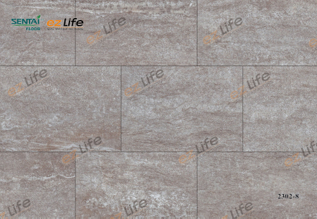 Sentai Stone Plastic Vinyl mármol material impermeable para interiores suelo de vinilo de lujo laminado 6mm clase 2302-8